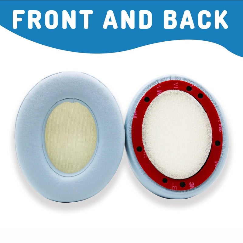 Adhiper Studio 2/3 Earpads Replacement Ear Pads Cushion Cover Compatible with Studio 2.0 Wired/Wireless & Studio 3.0 B0500 B0501 Over-Ear Headphones (Crystal Blue) - Image 2